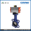 Cast iron flange type soft seal butterfly automatic control pneumatic valve